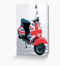 Vespa Scooter - Mod Decoration, Pop Art Print Greeting Card
