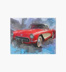 Red 57' Corvette Convertible Art Board