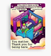 "You Matter. Thank You For Being Here." Starry Room Canvas Print