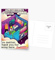 "You Matter. Thank You For Being Here." Starry Room Postcards