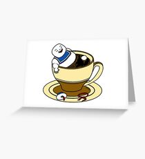 RELAXING MARSHMALLOW MAN - 0291 Greeting Card