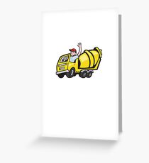 Yellow cement truck Greeting Card
