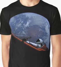 Spacex Starman en orbite T-shirt graphique