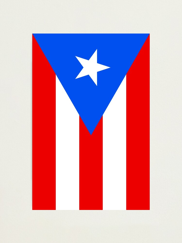 Puerto Rico Flag Vertical Photographic Print By Kziegman Redbubble