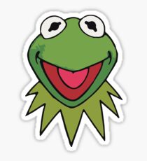 Pegatina Kermit la rana linda verde