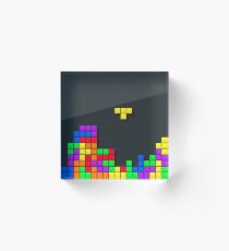 Tetris print design Acrylic Block