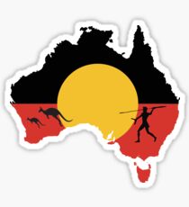 Australian Aboriginal Hunter - Kangaroo Sticker