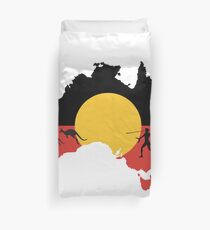Australian Aboriginal Hunter - Kangaroo Duvet Cover
