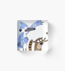 Mordecai and Rigby Acrylic Block