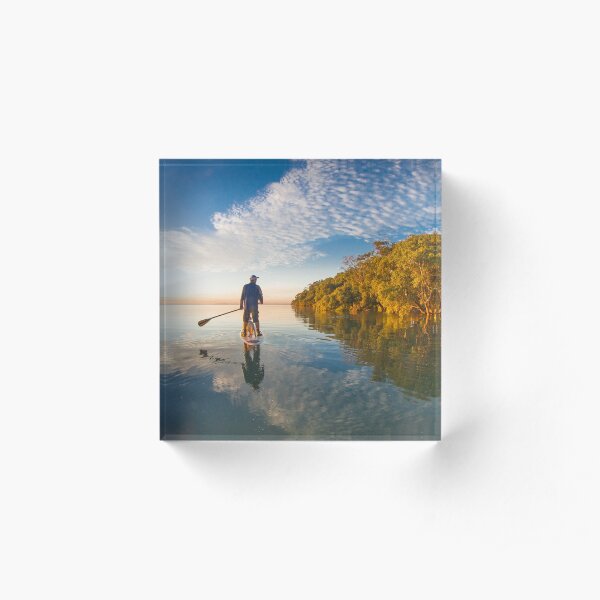 Paddlingboarding Moreton Bay Acrylic Block