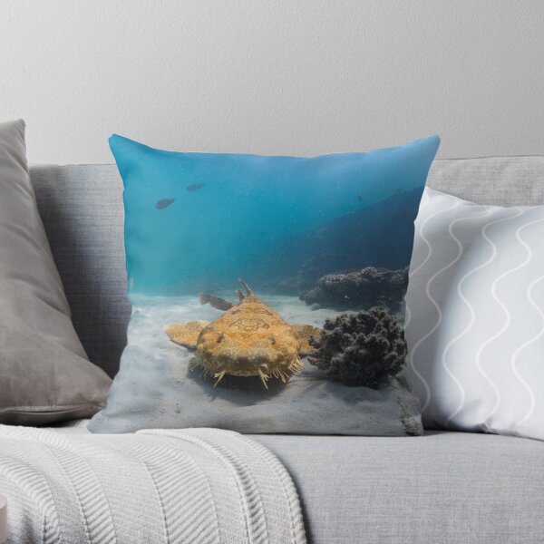 Wobbegong, Tangalooma Wrecks Throw Pillow