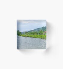 Bosnian River Scene Acrylic Block