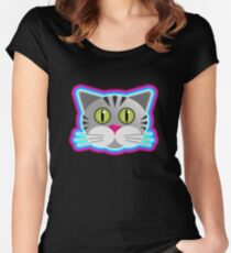 Cat vector Women's Fitted Scoop T-Shirt
