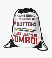 Learn to combo Fight stick Shirt Drawstring Bag