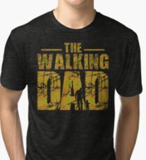 The Walking Dad - Zombie Fathers Gift Tri-blend T-Shirt