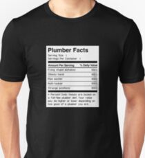 Nutrition Facts | Funny Plumber Gift Unisex T-Shirt