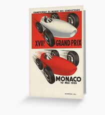 Vintage motor racing Grand Prix - Circa 1958 Greeting Card