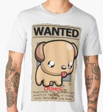 WANTED puppy poster Men's Premium T-Shirt