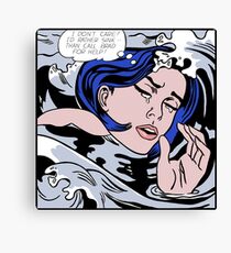 Roy Lichtenstein Drowning Girl High Quality Canvas Print