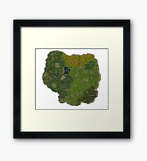 Map Fortnite Framed Print