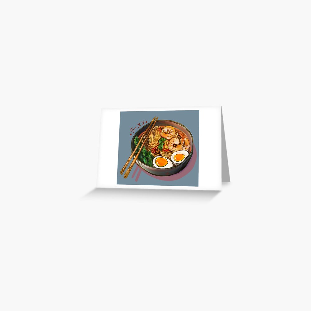 Japanses Ramen Noodles Bowl Greeting Card