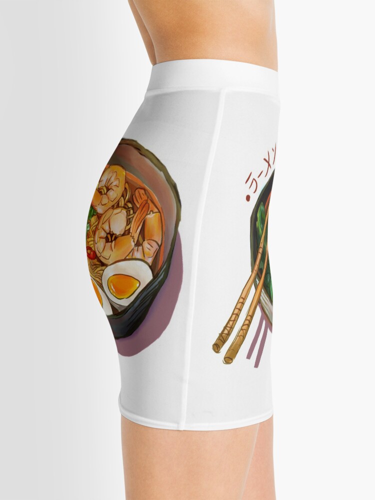 Alternate view of Japanses Ramen Noodles Bowl Mini Skirt