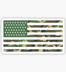 USA Flag - Camouflage - Horizontal Sticker