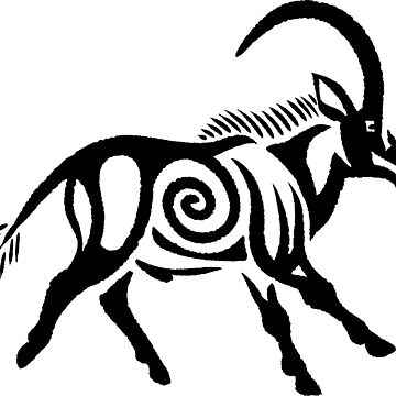 "Sable Antelope petroglyph" Sticker for Sale by Hareguizer | Redbubble