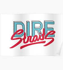 Dire Straits band logo Poster