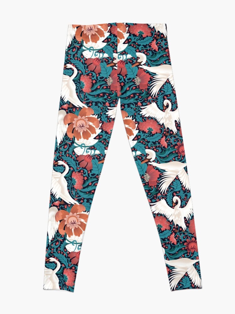 Alternate view of Woodland Swans Leggings