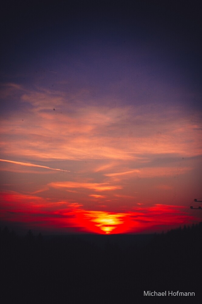 pinhole camera bavarian winter sunset by Michael Hofmann