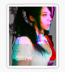 Glitched VHS Girl - Brittany Venti Glitch Art Sticker