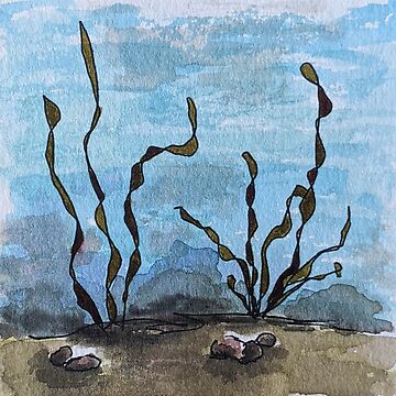 Watercolor Seaweed on Ocean Floor Poster for Sale by StudioM
