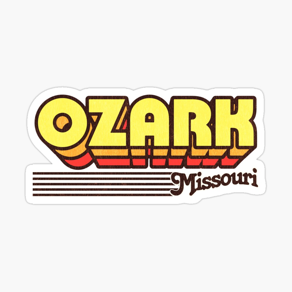 Ozark, Missouri | Retro Stripes Sticker