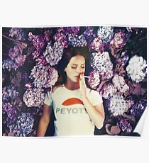 Lana, der in Blumen legt Poster