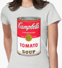 Andy Warhol Campbell Soup Can Pop art print Women's Fitted T-Shirt