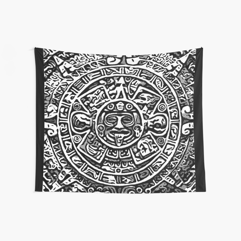 "Mayan Calendar 3" Wall Tapestry by Escarpatte Redbubble