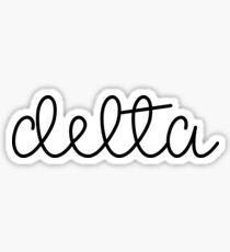 Delta Script Sorority Sticker