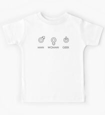 Man Woman Geek - T-Shirt Kids Tee