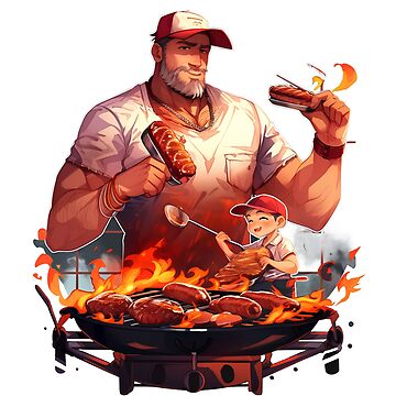 Funny Barbecue Grill Gifts Grilling Tee BBQ Master Chef Sticker