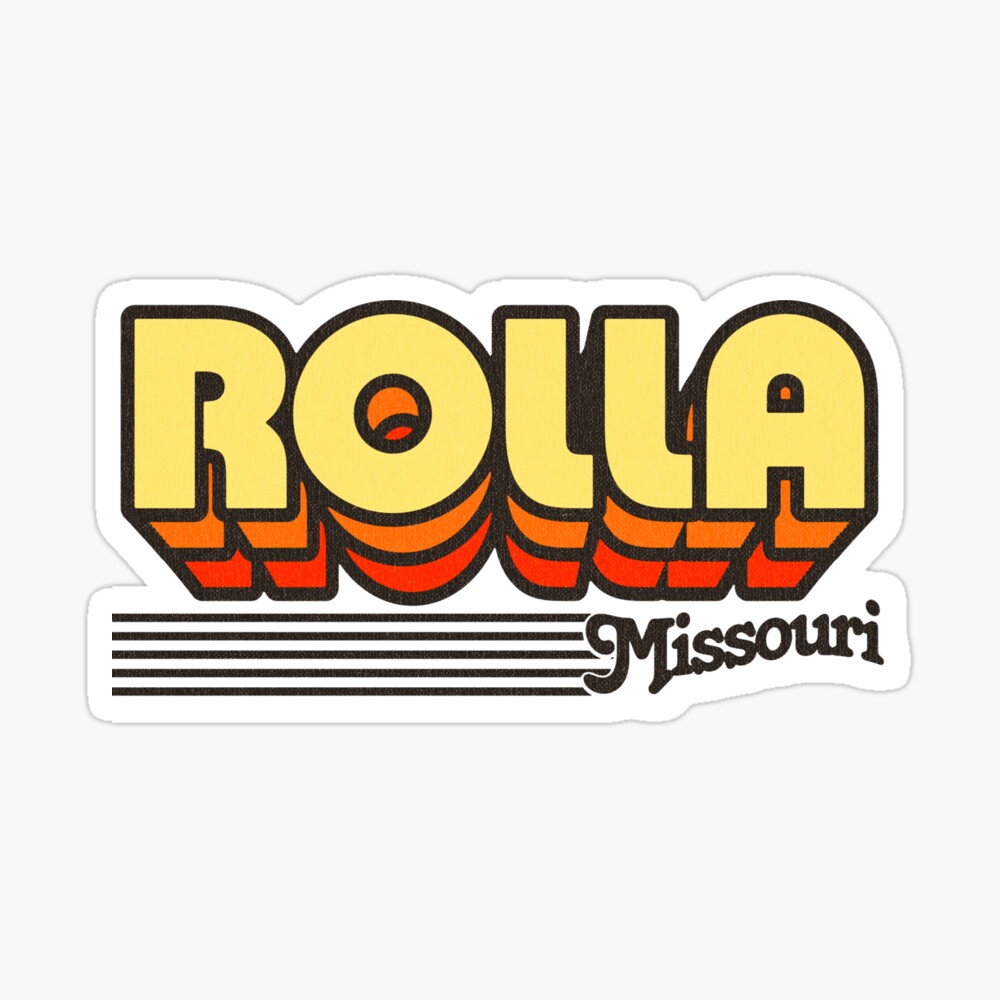Rolla, Missouri | Retro Stripes Sticker
