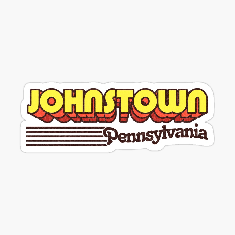 Johnstown, Pennsylvania | Retro Stripes Sticker