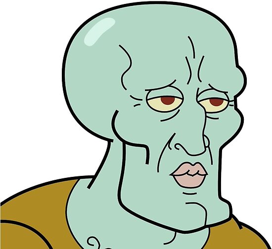 handsome-squidward-close-up-poster-by-camillag24-redbubble