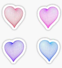 geometric hearts Sticker