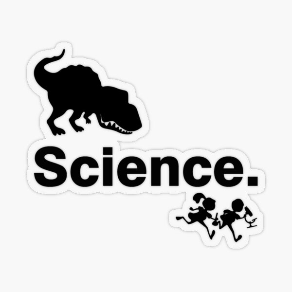 Vorsicht vor der Wissenschaft Transparenter Sticker