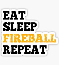 Eat Sleep Fireball Repeat - Design for RPG Gamers Sticker