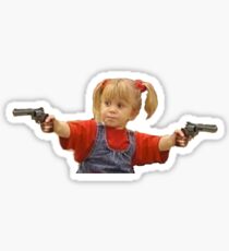 michelle tanner guns Sticker
