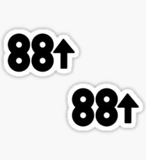 2 small 88 rising stickers Sticker