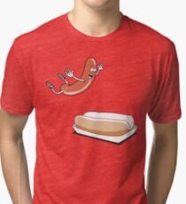 Happy Hot Dog T-Shirt - Power Rangers Tri-blend T-Shirt