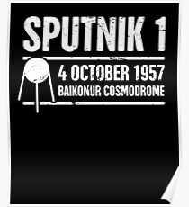 Sputnik | Sowjetisches UDSSR Russisches Raumfahrtprogramm Poster